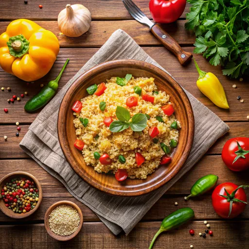 Kavrulmuş Sebzeli Bulgur Pilavı